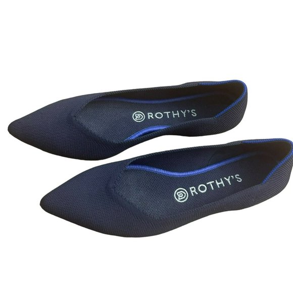 Rothy's Shoes - Rothy's The Point Navy Blue Flats Size 9 Pointed Flexible Textile Ballet Flats